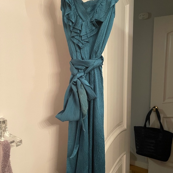 ⬇️ [Rebecca Taylor] Turquoise Silk Dress - Picture 2 of 3